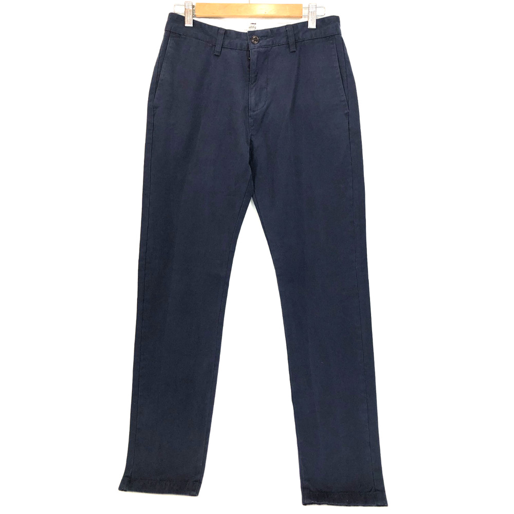 Dockers Pacific Mens 30Wx32L Blue Flat Front Straight Leg Pants Modern Khaki